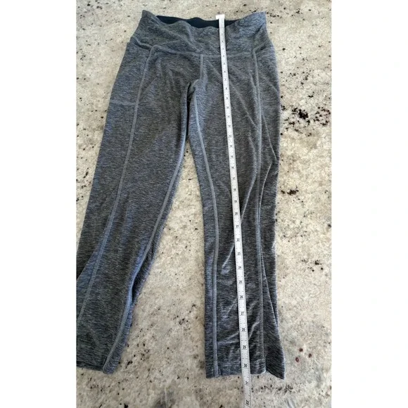 New Balance Gray Space Dye Athletic Leggings Flare Yoga Pants - Picture 5 of 7